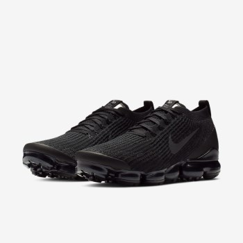 Nike Air VaporMax Flyknit 3 - Férfi Utcai Cipő - Fekete/Fehér/Metal Titán/Sötét Szürke